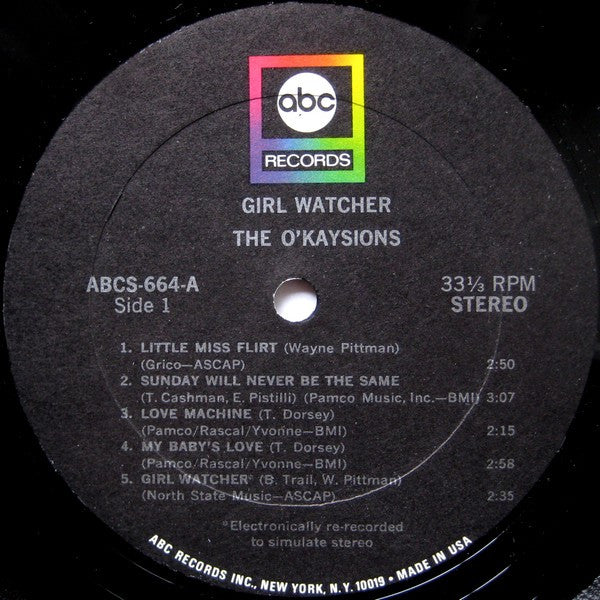 The O'Kaysions : Girl Watcher (LP, Album)