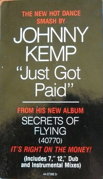 Johnny Kemp : Just Got Paid (12")