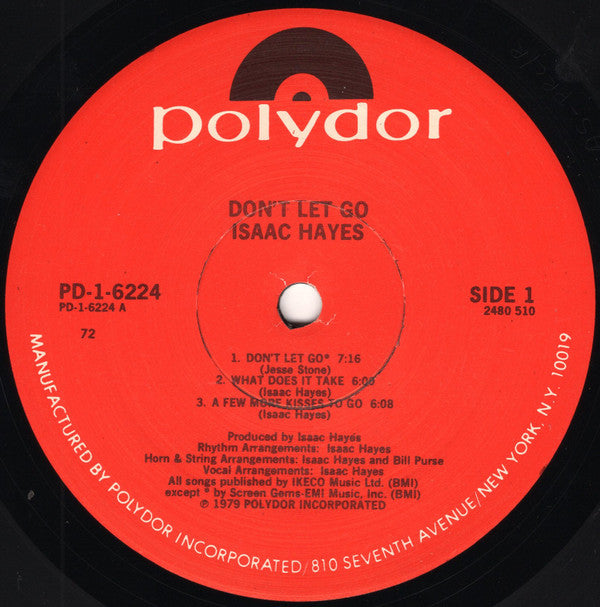 Isaac Hayes : Don't Let Go (LP, Album, 72 )