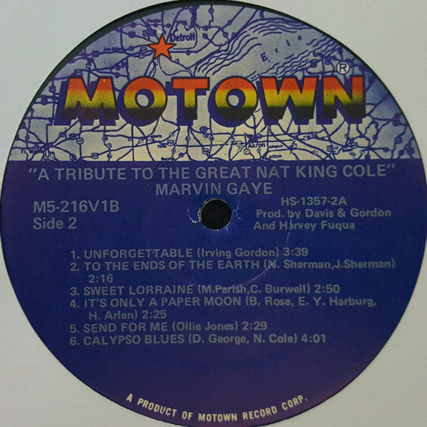 Marvin Gaye : A Tribute To The Great Nat King Cole (LP, Album, RE)