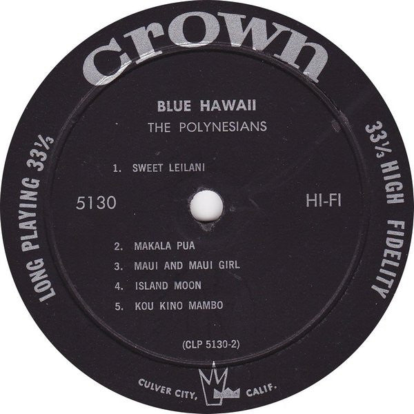 The Polynesians : Blue Hawaii (LP, Album, Mono)