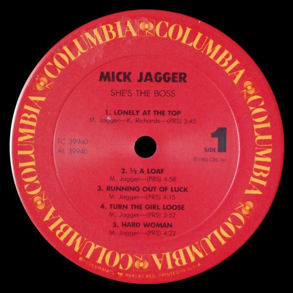 Mick Jagger : She's The Boss (LP, Album, Pit)