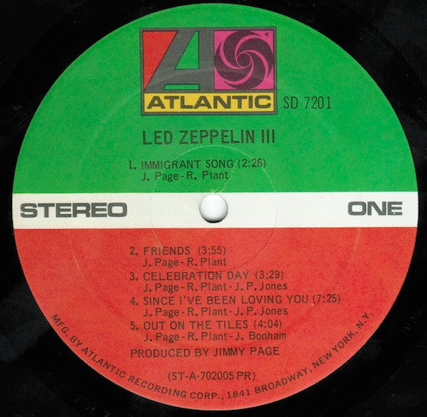 Led Zeppelin : Led Zeppelin III (LP, Album, PR )