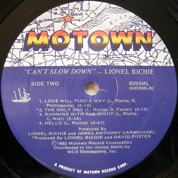 Lionel Richie : Can't Slow Down (LP, Album, RP, Gat)