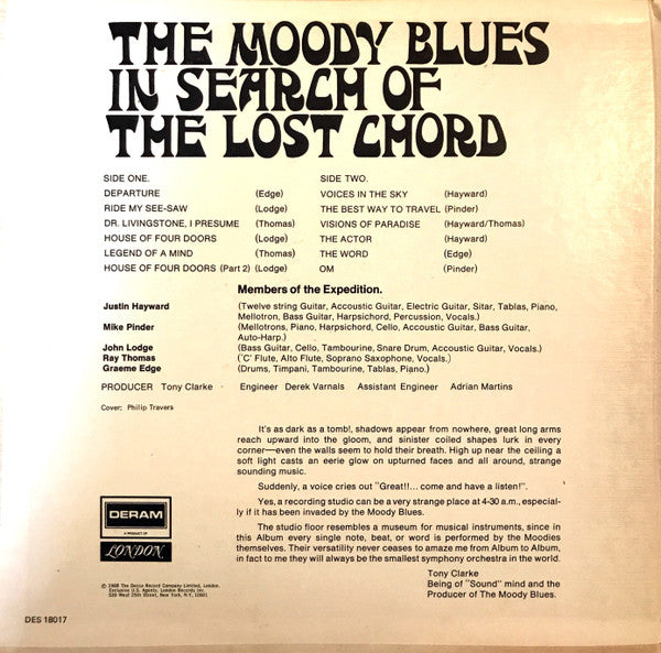 The Moody Blues : In Search Of The Lost Chord (LP, Album, Ter)