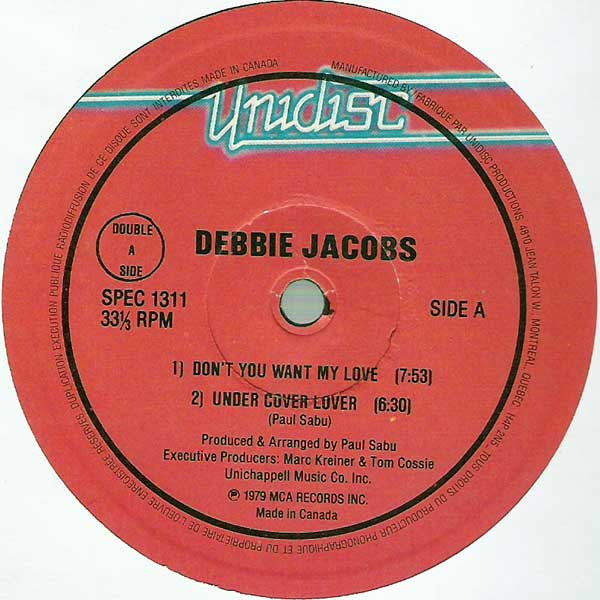 Debbie Jacobs / Jocelyn Brown : Don't You Want My Love / Under Cover Lover / Somebody Else's Guy (12", Maxi, Red)