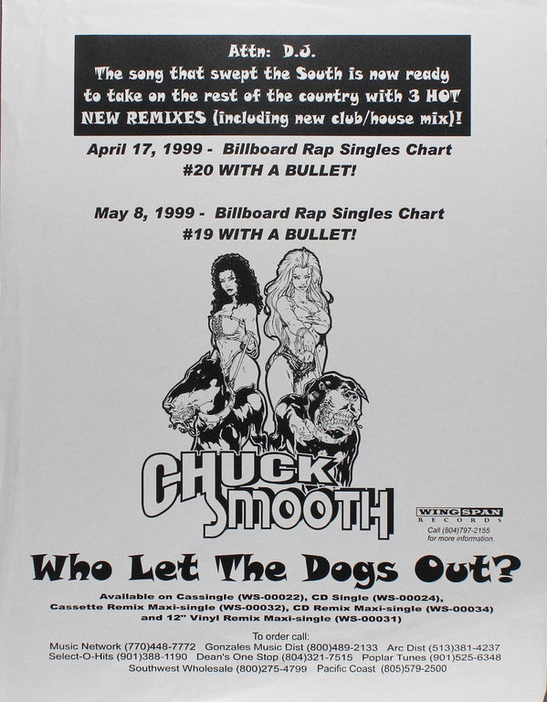 Chuck Smooth : Who Let The Dogs Out? (12")