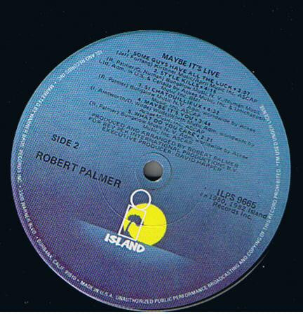 Robert Palmer : Maybe It's Live (LP, Album, RE)