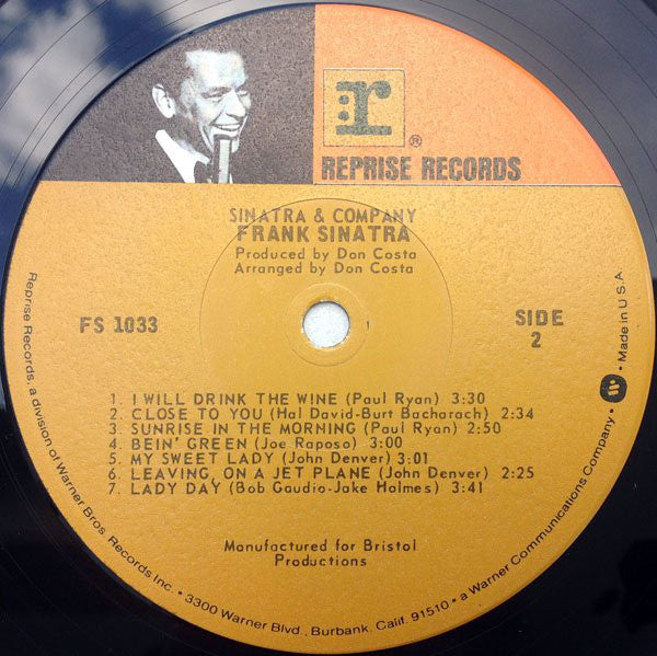Frank Sinatra : Sinatra & Company (LP, Album, RE, Win)