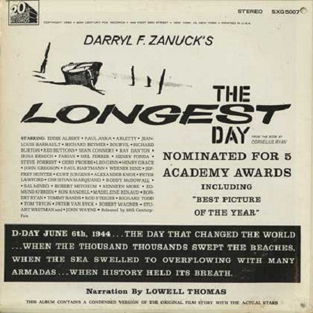 Lowell Thomas / Paul Anka / Darryl F. Zanuck : The Longest Day (The Original Film Sound Track) (LP, Album)
