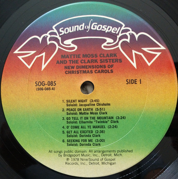 The Clark Sisters with Mattie Moss Clark : New Dimensions Of Christmas Carols (LP, Album)