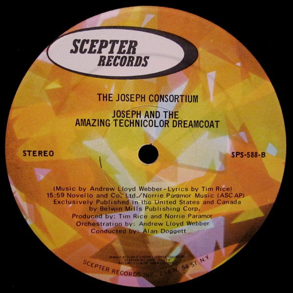 The Joseph Consortium, Andrew Lloyd Webber, Tim Rice : Joseph And The Amazing Technicolor Dreamcoat (LP, Album, Club, Uni)