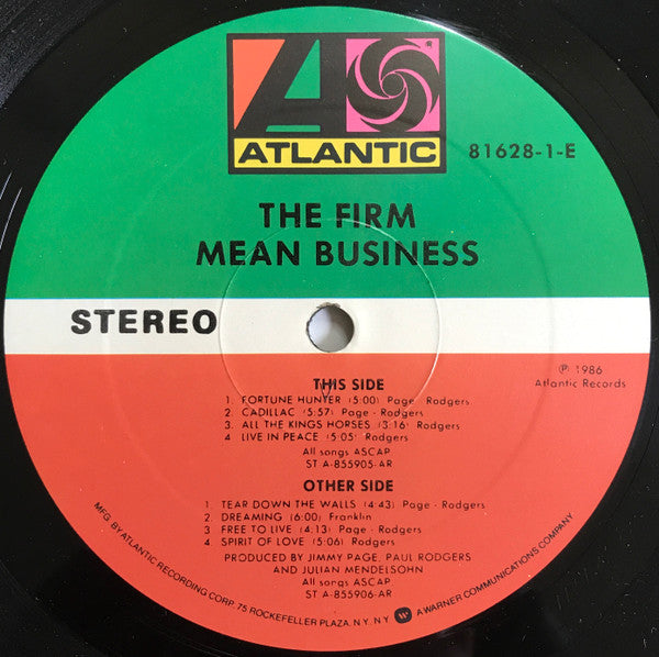 The Firm (7) : Mean Business (LP, Album, All)