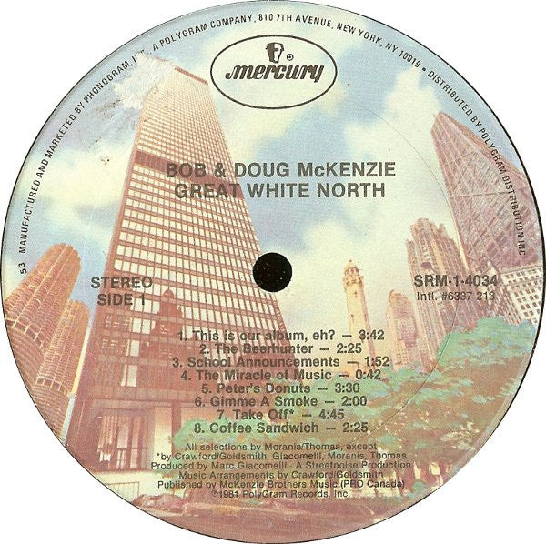 Bob & Doug McKenzie : Great White North (LP, Album, 53 )