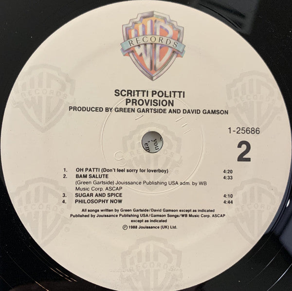 Scritti Politti : Provision (LP, Album)