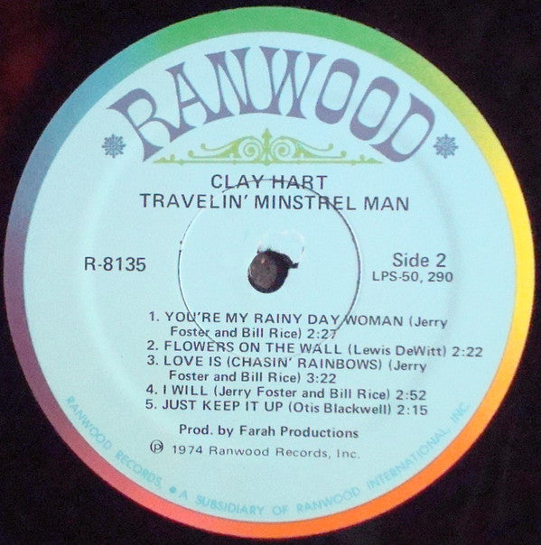 Clay Hart : Travelin' Minstrel Man (LP, Album)