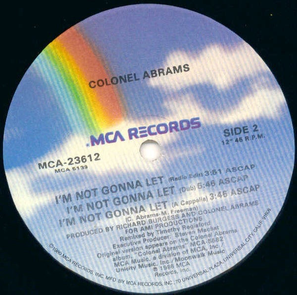 Colonel Abrams : I'm Not Gonna Let (12" Version) (12")