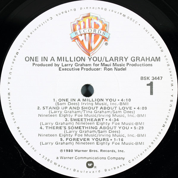 Larry Graham : One In A Million You (LP, Album, Win)