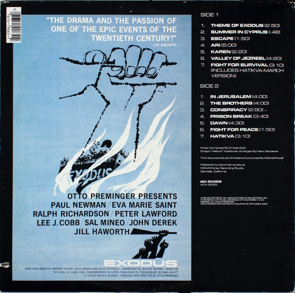 Ernest Gold : Exodus (Original Soundtrack) (LP, Album, RE)