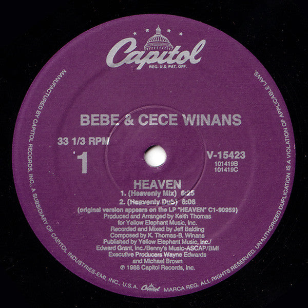 Bebe & Cece Winans : Heaven (12")
