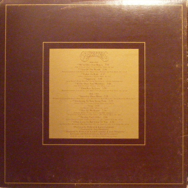 Carpenters : The Singles 1969-1973 (LP, Album, Comp)
