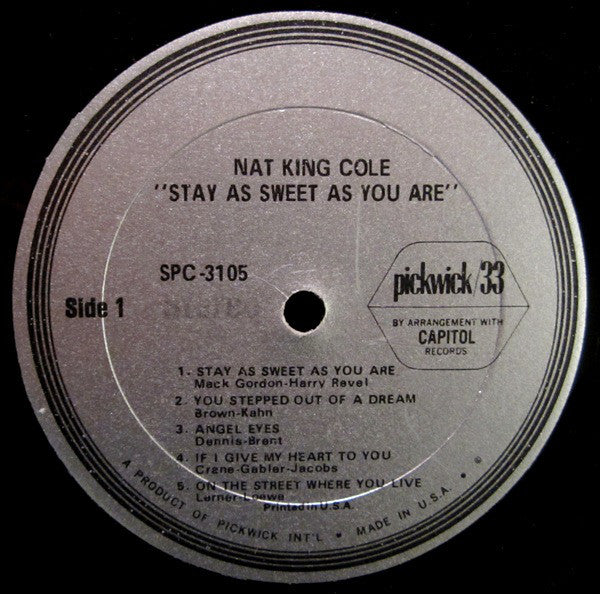 Nat King Cole : Stay As Sweet As You Are (LP, Album, Comp, RE)