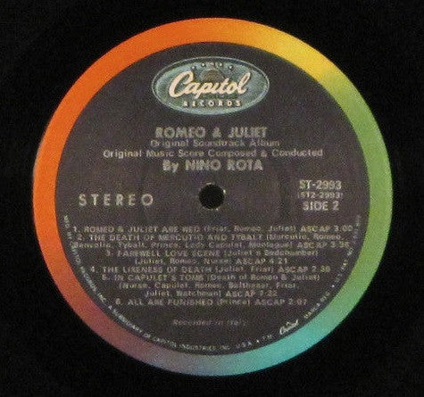 Nino Rota : Romeo & Juliet (LP, Album, Scr)