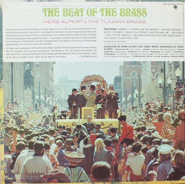 Herb Alpert & The Tijuana Brass : The Beat Of The Brass (LP, Album, Ter)