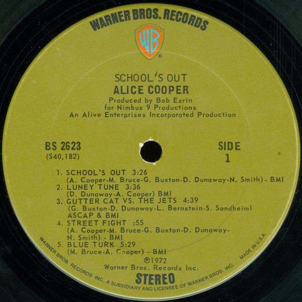 Alice Cooper : School's Out (LP, Album)