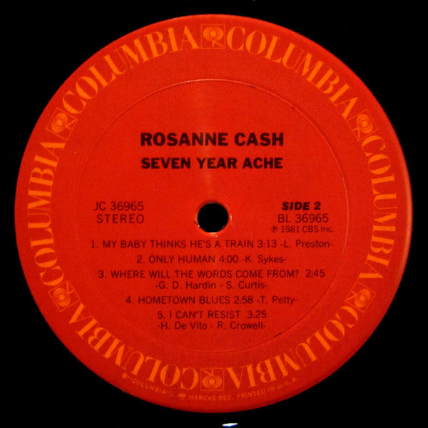 Rosanne Cash : Seven Year Ache (LP, Album, Pit)