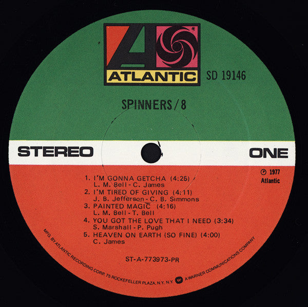 Spinners : Spinners/8 (LP, Album, PR)