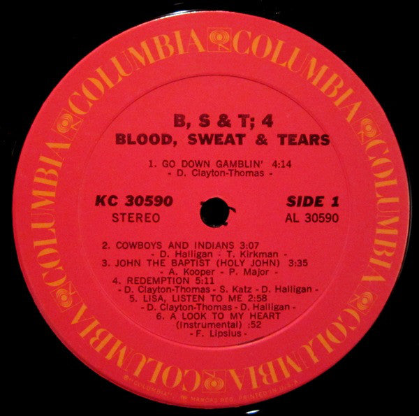 Blood, Sweat And Tears : B, S & T 4 (LP, Album, Tri)