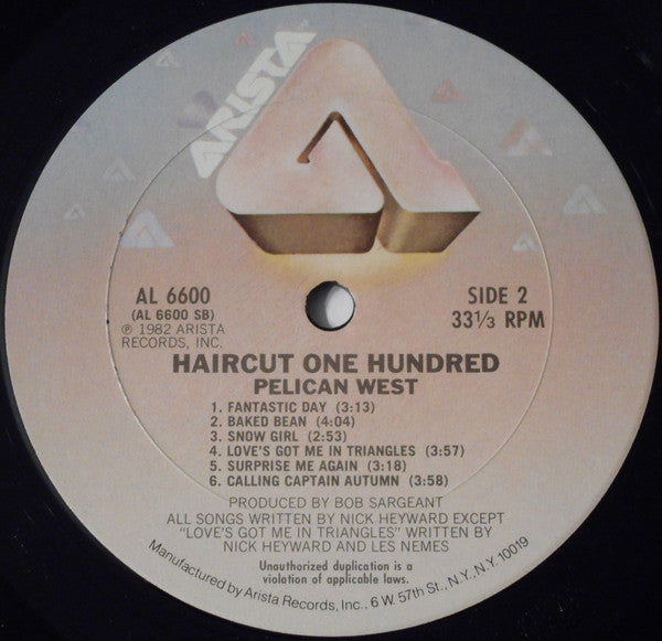Haircut One Hundred : Pelican West (LP, Album)