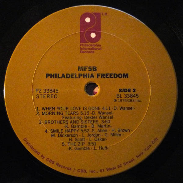 MFSB : Philadelphia Freedom (LP, Album, Gat)