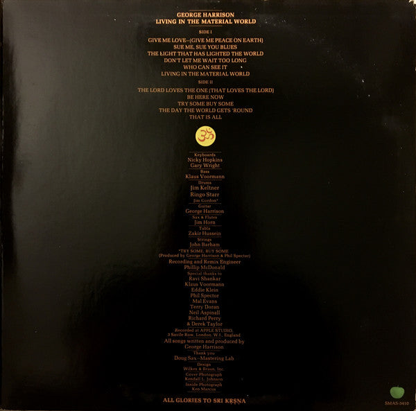 George Harrison : Living In The Material World (LP, Album, Jac)