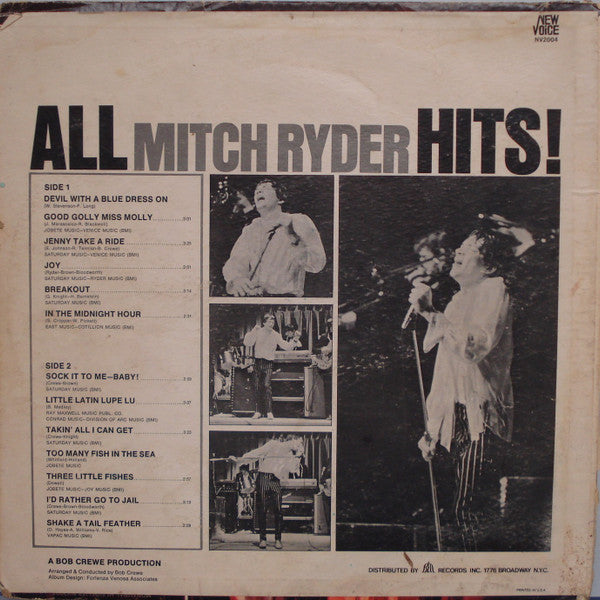 Mitch Ryder : All Mitch Ryder Hits! (LP, Comp, BW )