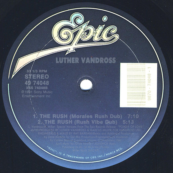 Luther Vandross : The Rush (Special 12" Mixes) (12")