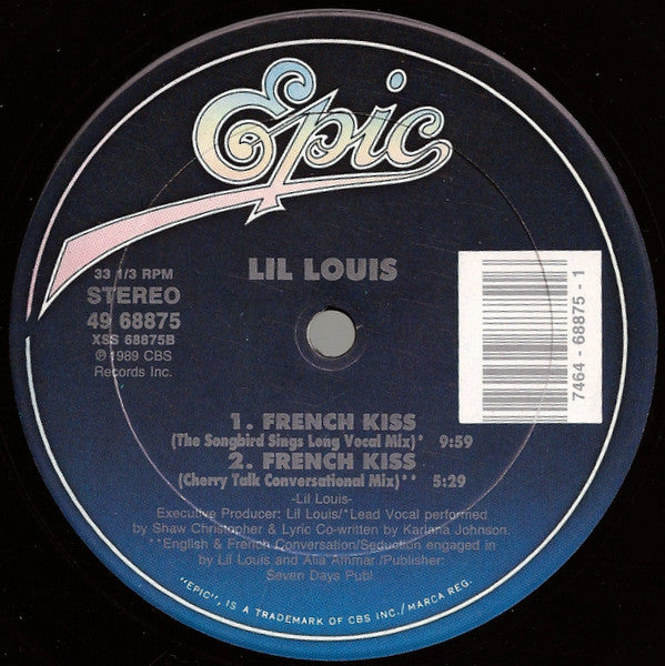 Lil' Louis : French Kiss (12", M/Print)