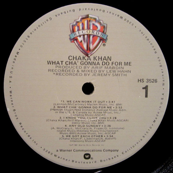 Chaka Khan : What Cha' Gonna Do For Me (LP, Album)