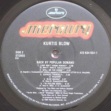 Kurtis Blow : Back By Popular Demand (LP, Album)