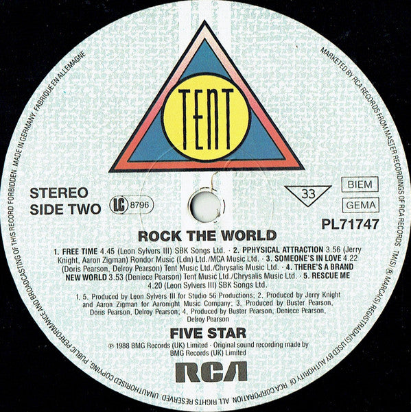 Five Star : Rock The World (LP, Album)