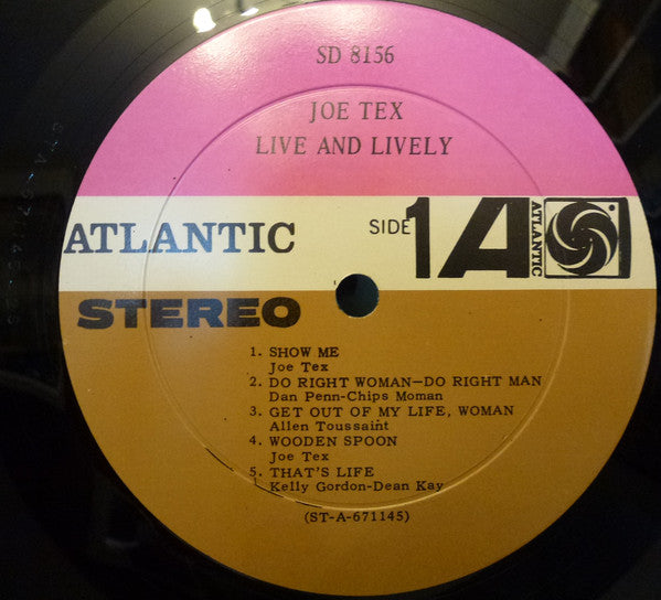 Joe Tex : Live And Lively (LP, Album)