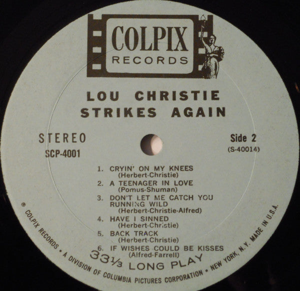 Lou Christie : Lou Christie Strikes Again (LP, Album)