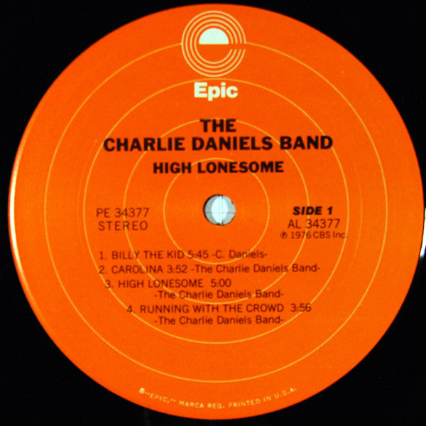 The Charlie Daniels Band : High Lonesome (LP, Album, Pit)