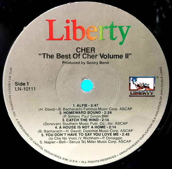 Cher : The Best Of Cher Volume Two (LP, Comp, RE)