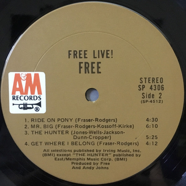 Free : Free Live! (LP, Album, Ter)