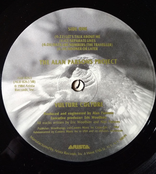 The Alan Parsons Project : Vulture Culture (LP, Album, RCA)