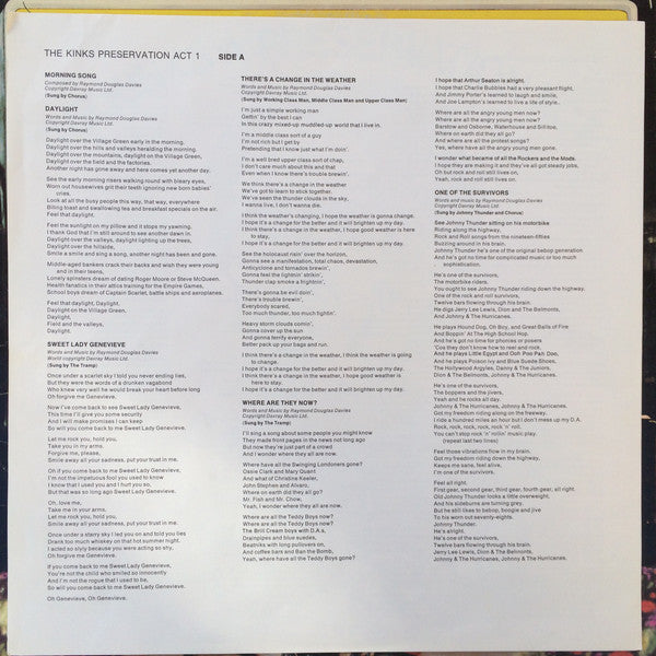 The Kinks : Preservation Act 1 (LP, Album, Hol)