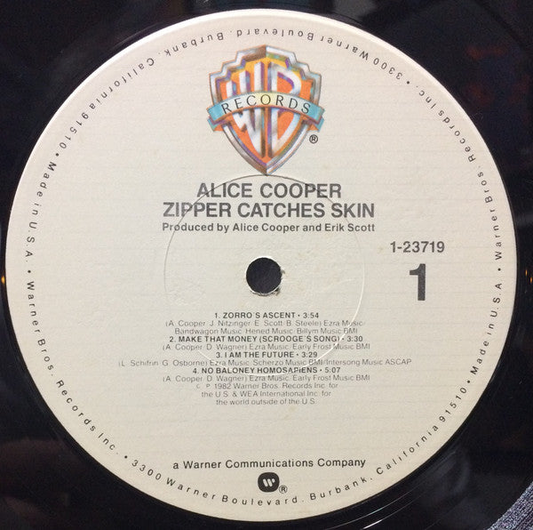 Alice Cooper (2) : Zipper Catches Skin (LP, Album, Win)