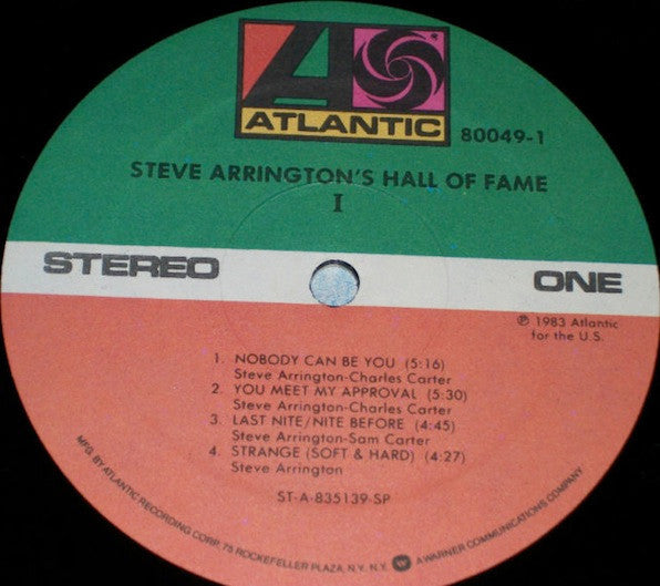 Steve Arrington's Hall Of Fame : I (LP, Album, SP )